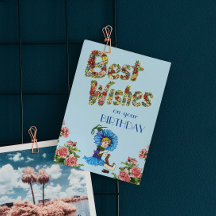 Melhores votos no seu aniversário Flor silvestre f