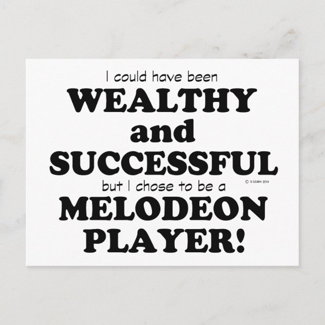 Cartão Postal Melodeon Rico e Bem-sucedido (Frente)