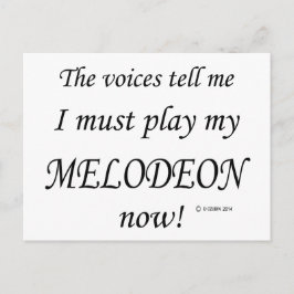 Cartão Postal Melodeon Voices diz que deve jogar