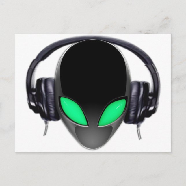 Cartão Postal Melómano estrangeiro DJ - cetáceo liso (Frente)