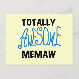 Cartão Postal Memaw Blue T-shirts e presentes completamente incr