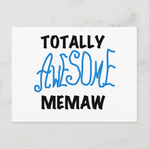 Cartão Postal Memaw Blue T-shirts e presentes completamente incr