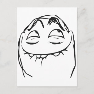 Cartão Postal Meme Quadrado da Face Rage do PFFTCH