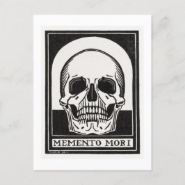 Cartão Postal Memento Mori Skull Art