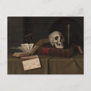 Cartão Postal Memento Mori "To This Favor" de William Harnett