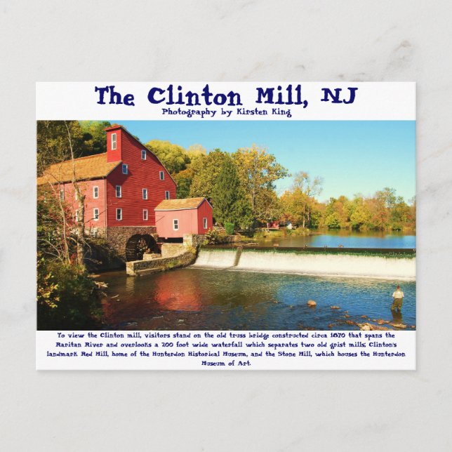Cartão Postal memória 1 135, The Clinton Mill, NJ, Fotografia... (Frente)