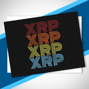 Cartão Postal Memória Crypto Retro Vintage Cryptocurrency do XRP