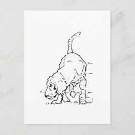 Cartão Postal Memória de Amante de Cachorro, Ilustração de Beagl