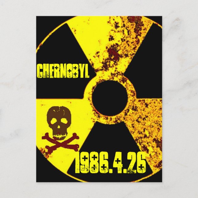 Cartão Postal Memória de Chernobyl anti nuclear (Frente)