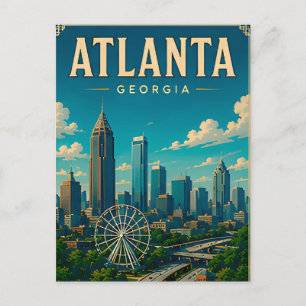 Cartão Postal Memória de Férias em Atlanta Geórgia 🍑