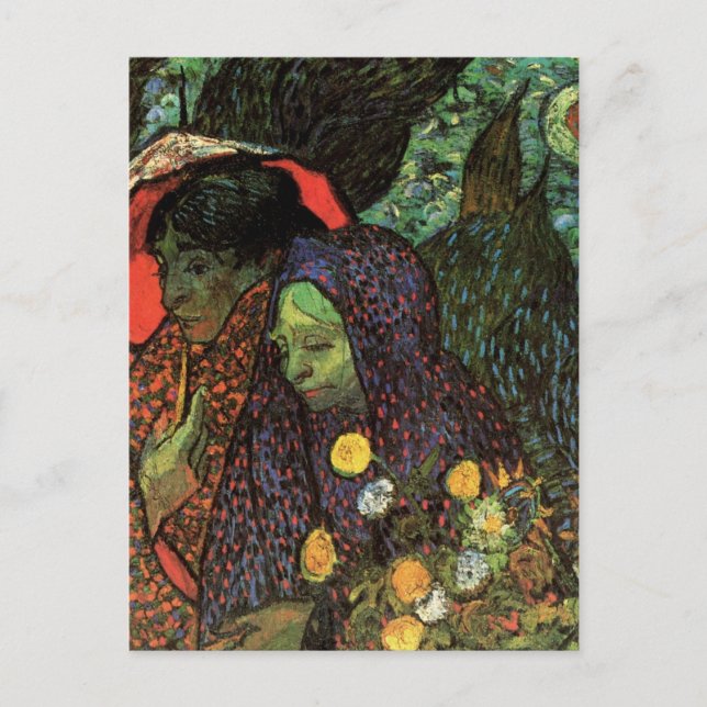 Cartão Postal Memória do Jardim de Etten por Vincent van Gogh (Frente)