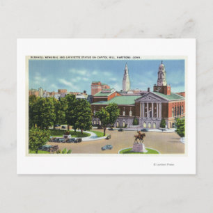 Cartão Postal Memorial Bushnell, Estátua de Lafayette