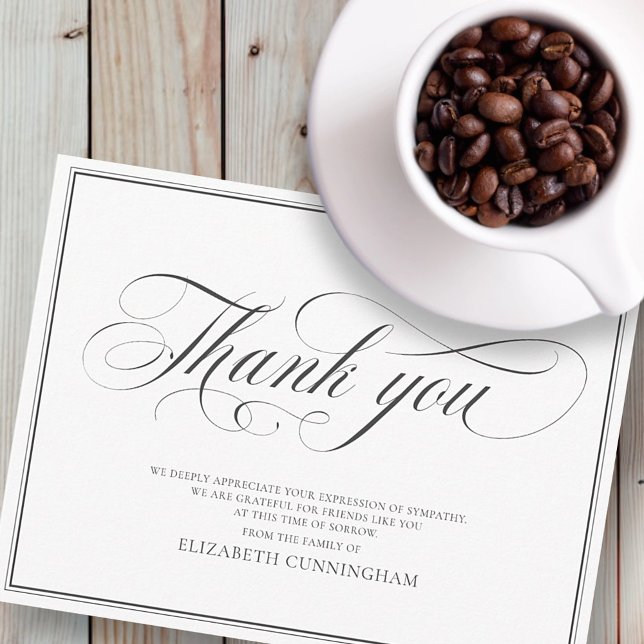 Cartão Postal Memorial Clássico da Caligrafia Cursiva de Script (Criador carregado)