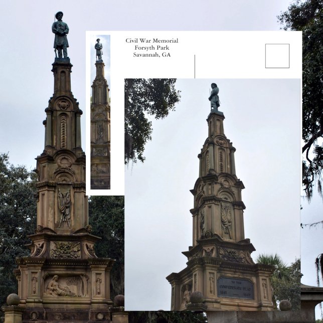 Cartão Postal Memorial da Guerra Civil do Forsyth Park Savannah  (Criador carregado)