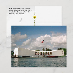 Cartão Postal Memorial da U.S.S. Arizona, Honolulu, HI