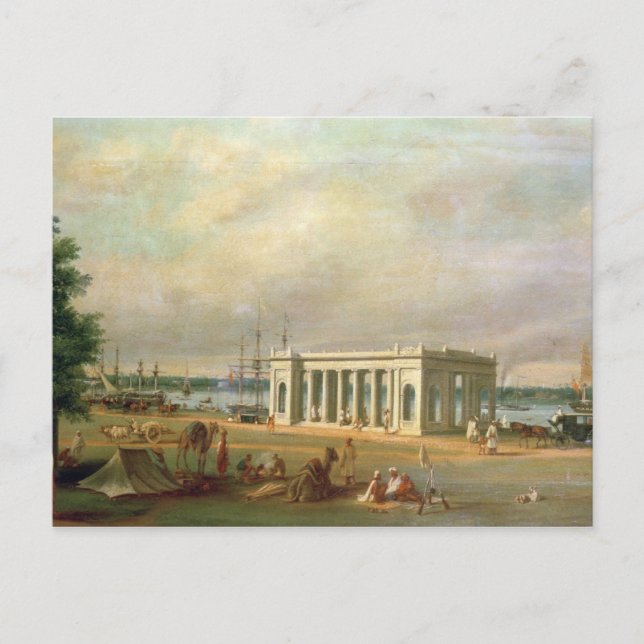 Cartão Postal Memorial de James Prinsep, no rio Hooghli, Ca (Frente)