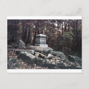 Cartão Postal Memorial do 20 Maine em Little Round Top Gettysbur