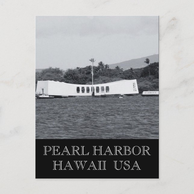 Cartão Postal memorial do pearl harbor havaí (Frente)