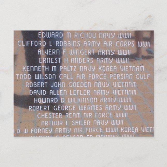 Cartão Postal Memorial do Vietnã (Frente)