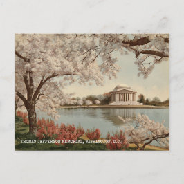 Cartão Postal Memorial Jefferson Washington DC Viagens Antigas