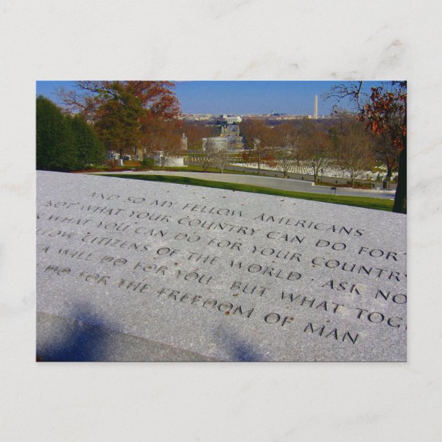 Cartão Postal memorial jfk arlington (Frente)