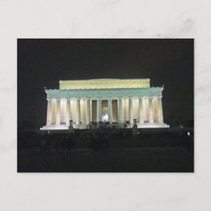 Cartão Postal Memorial Lincoln à Noite Washington DC 002