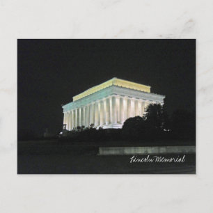 Cartão Postal Memorial Lincoln na noite Washington DC