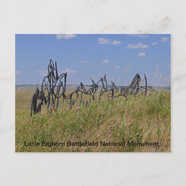 Cartão postal memorial Little Bighorn (Frente)