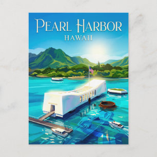 Cartão Postal Memorial Nacional Pearl Harbor Hawaii
