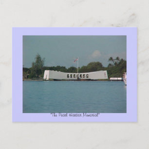 Cartão Postal MEMORIAL "PEARL HARBOR", "A Mem Pearl Harbor...
