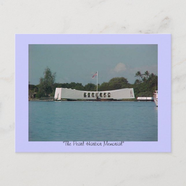 Cartão Postal MEMORIAL "PEARL HARBOR", "A Mem Pearl Harbor... (Frente)