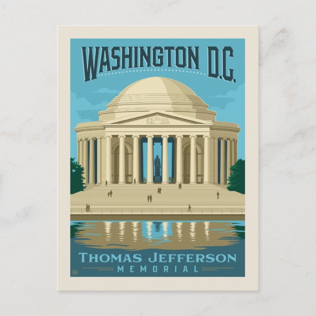 Cartão Postal Memorial Thomas Jefferson | Washington, D.C. (Frente)