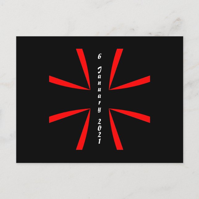 Cartão Postal Memoriam Red e Black Cross of Lembrança (Frente)