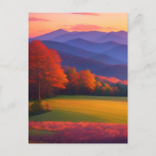 Cartão Postal Memórias de Outono em Cades Cove