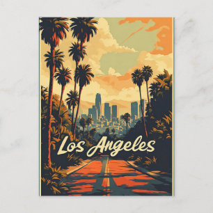 Cartão Postal Memórias de Viagens pela Costa de Los Angeles Cali