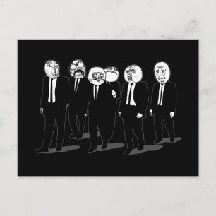 Cartão Postal memórias em quadrinhos de raiva caminham