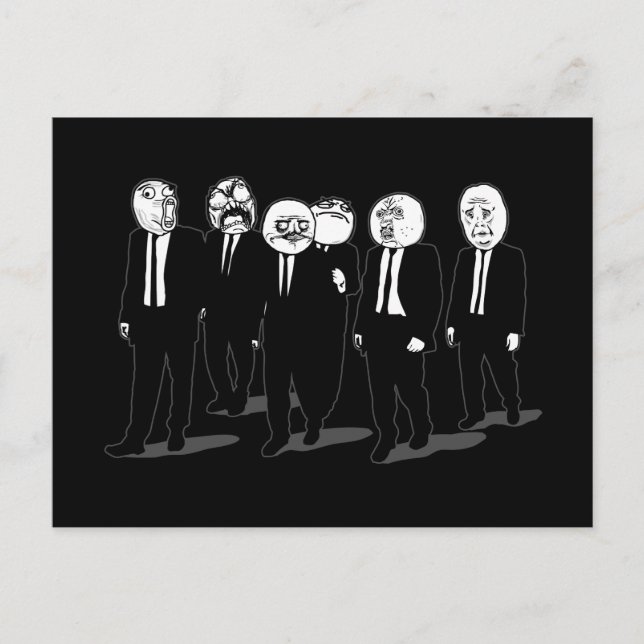 Cartão Postal memórias em quadrinhos de raiva caminham (Frente)