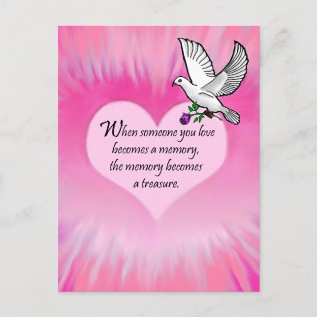 Cartão Postal Memórias Tesourizadas" Pássaro (Frente)