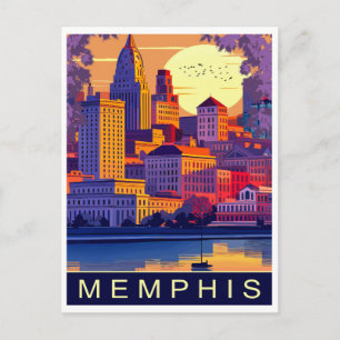 Cartão Postal Memphis, Mississippi River, Viagem