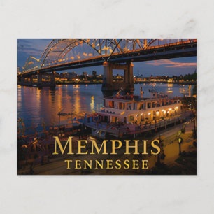 Cartão Postal Memphis Tennessee Mississippi Blues & Rio