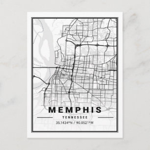 Cartão Postal Memphis Tennessee USA Viagem City Map