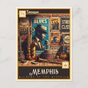 Cartão Postal Memphis, Tennessee Vintage
