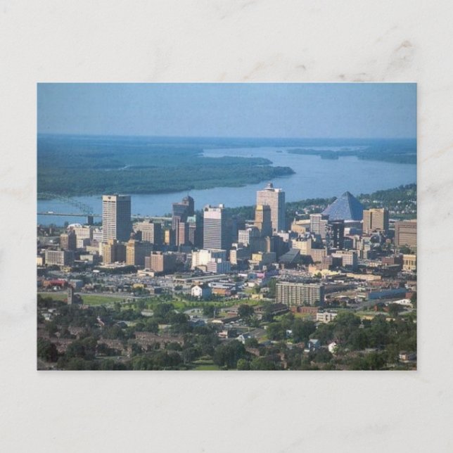 Cartão Postal Memphis, TN Skyline Postcard (Frente)