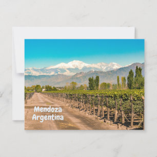 Cartão Postal Mendoza, Vinhos argentinos, Montanhas