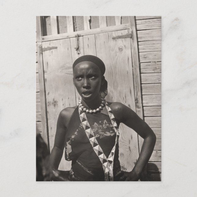 Cartão Postal Menina africana (Frente)