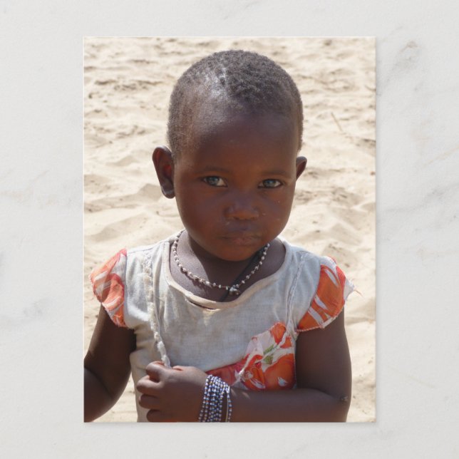Cartão Postal Menina africana (Frente)