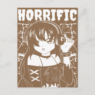 Cartão Postal Menina anime fofa