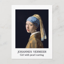 Cartão Postal Menina com brinco de pérola 1665 Johannes Vermeer