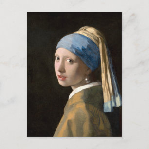 Cartão Postal Menina com Brinco de Pérola de Johannes Vermeer