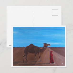 Cartão Postal Menina com pintura de camelo por Alfred Fox